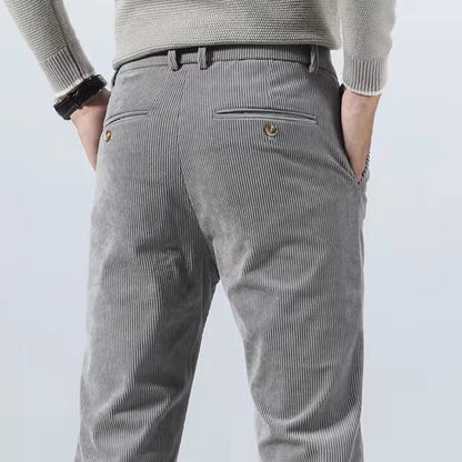 Carello Slim Fit Corduroy Chino Pants
