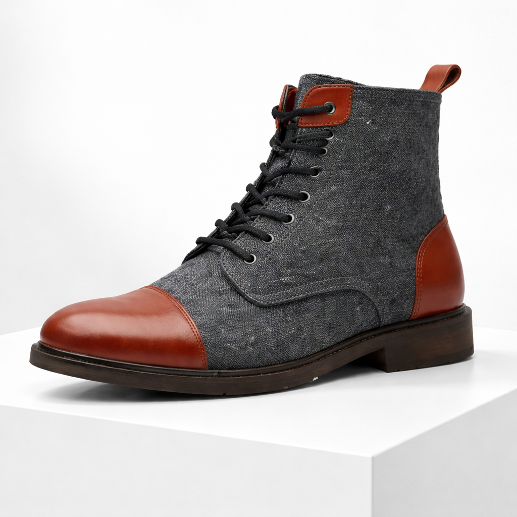 Men's Italian Leather Orthopedic Ankle Boots