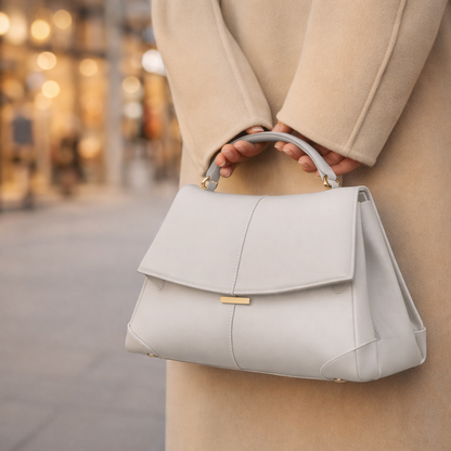 Women's Genuine Leather Structured Handbag