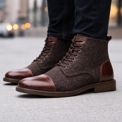 Men's Italian Leather Orthopedic Ankle Boots