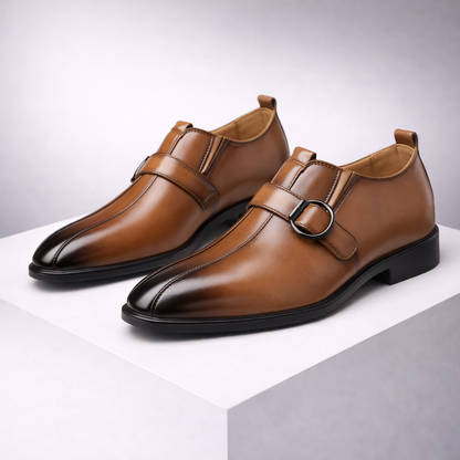Marcello Double Monk Strap Leather Orthopedic Shoes
