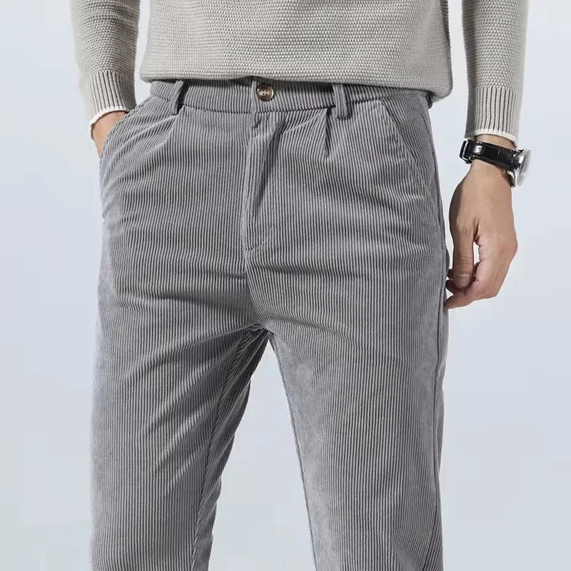 Carello Slim Fit Corduroy Chino Pants