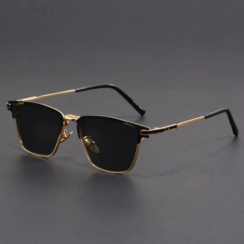 Men's Metal Frame UV400 Geometric Sunglasses