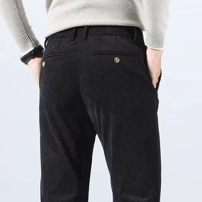 Carello Slim Fit Corduroy Chino Pants