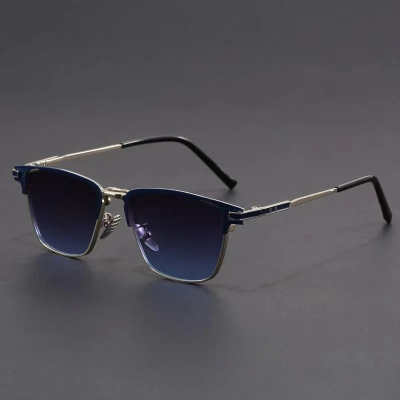 Men's Metal Frame UV400 Geometric Sunglasses