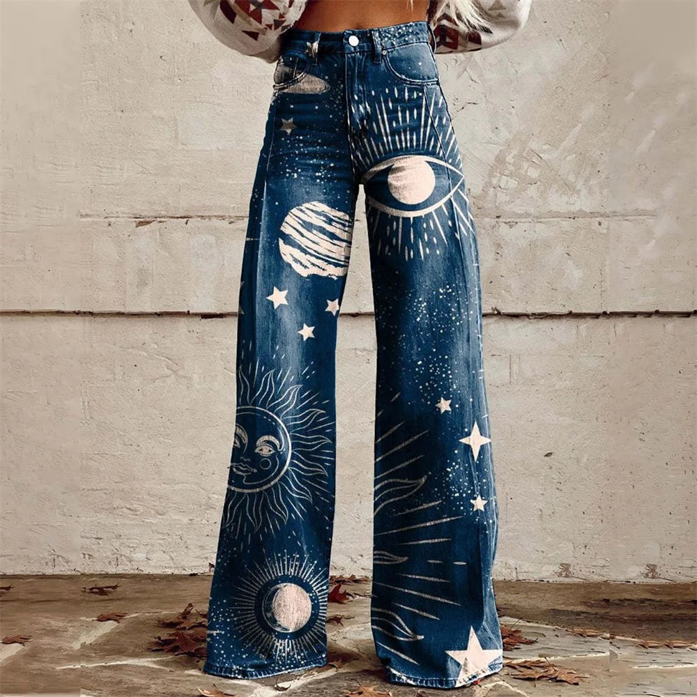 Seraphina High-Waist Flared Wide-Leg Jeans
