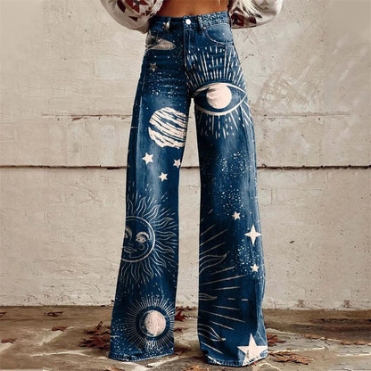 Seraphina High-Waist Flared Wide-Leg Jeans