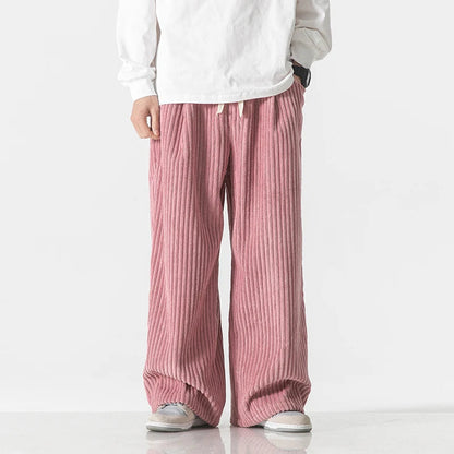 Draven Wide-Leg Corduroy Drawstring Pants