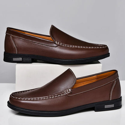 Men's Genuine Leather Slip-On Loafers