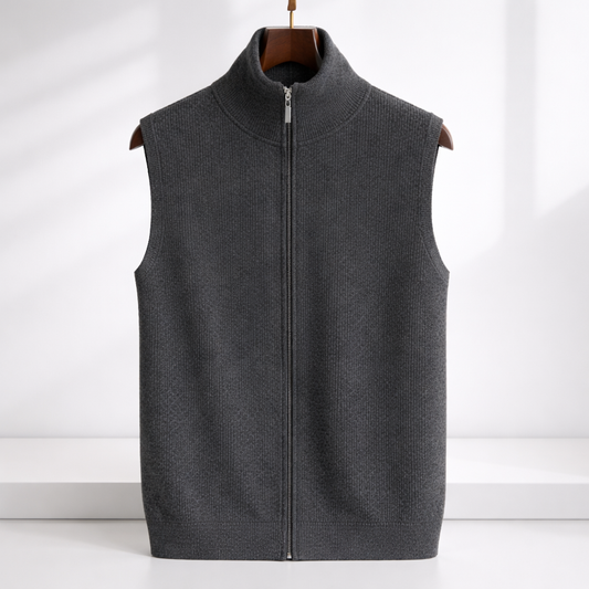 Men's Merino Wool Zip-Up Vest