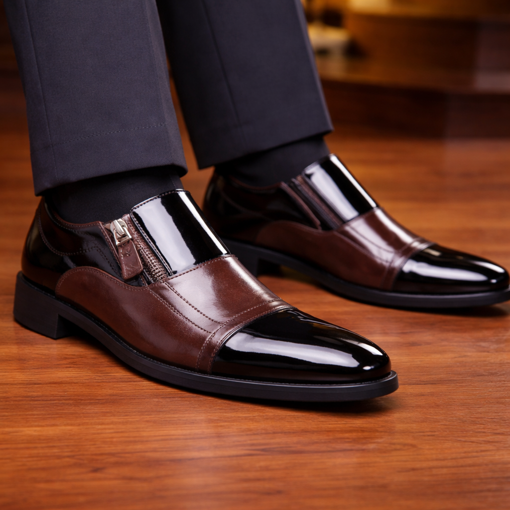 Women's Genuine Leather Side-Zip Orthopedic Shoes