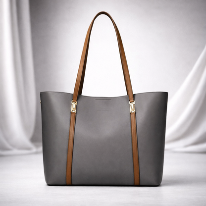 Women's Leather Handbag with Gold Hardware