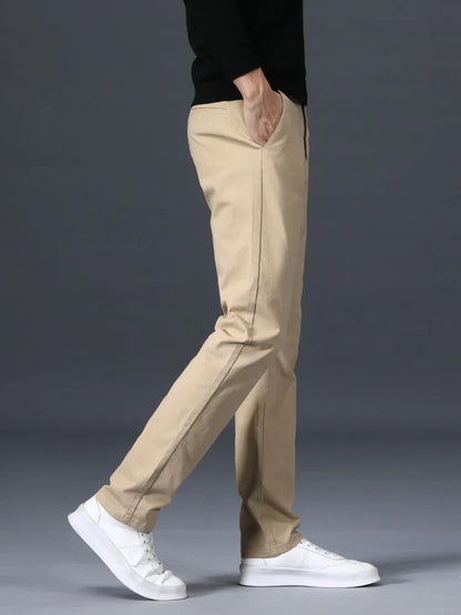 Men's Slim-Fit Cotton Dress Pants