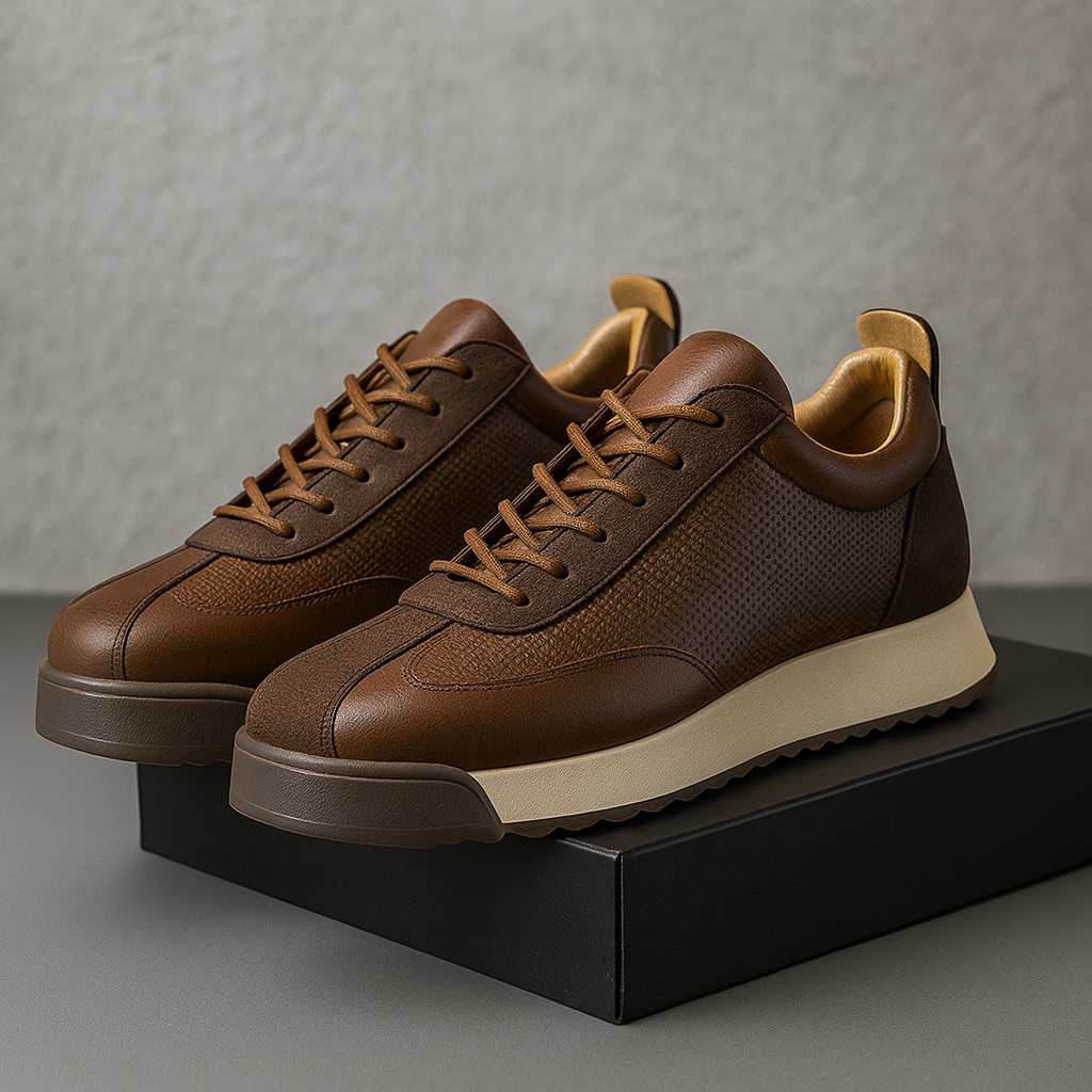 Men's Genuine Leather Orthopedic Sneakers