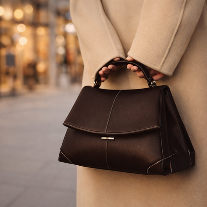 Women's Genuine Leather Structured Handbag