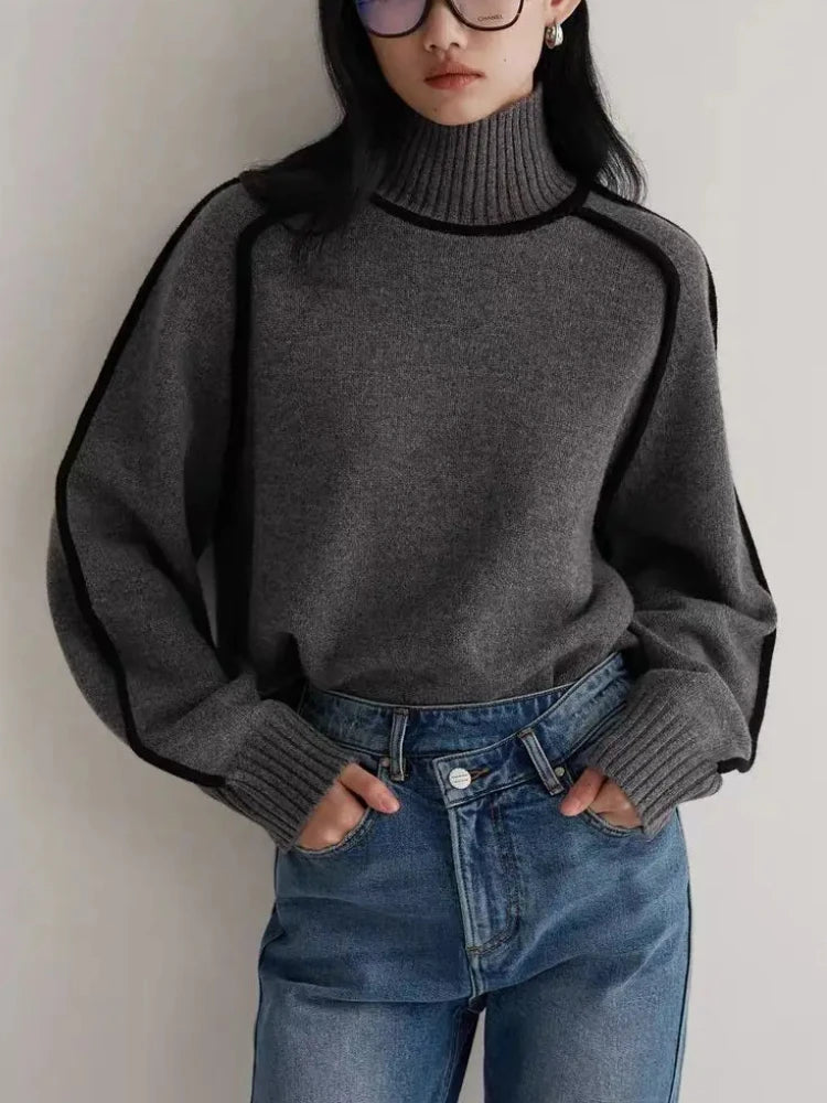 Celeste Ribbed Turtleneck Sweater