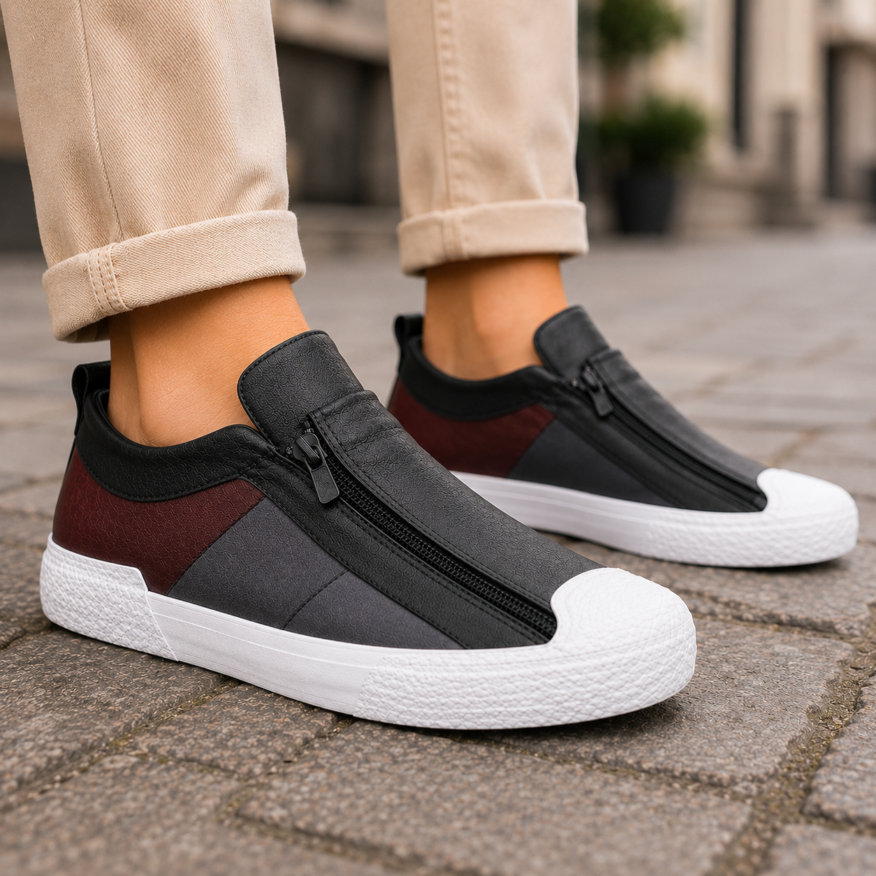 Women's Genuine Leather Orthopedic Slip-On Sneakers