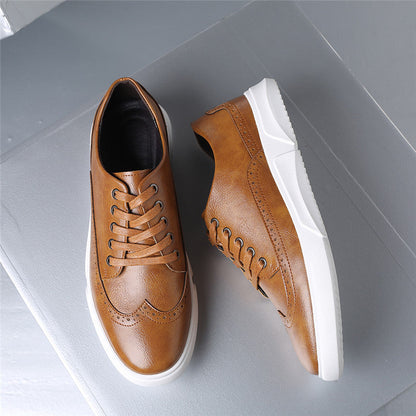 Men's Genuine Leather Orthopedic Low-Top Sneakers