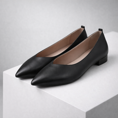 Women's Italian Leather Block Heel Orthopedic Pumps
