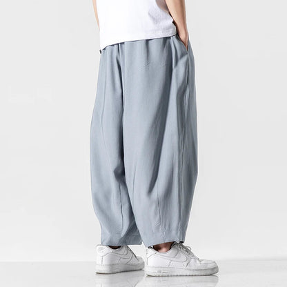 Theron Wide-Leg Cotton Sweatpants