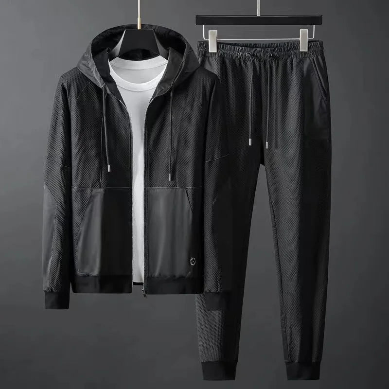 Men's Brushed Knit Jogger Tracksuit Set