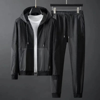 Men's Brushed Knit Jogger Tracksuit Set