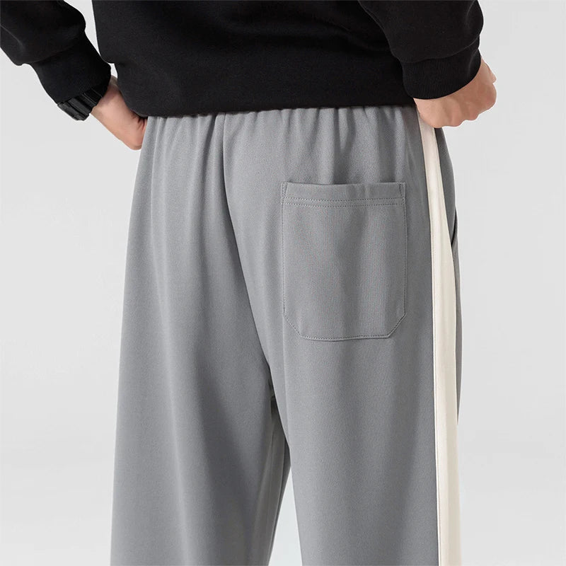 Drexel Wide-Leg Sweatpants With Side Stripe