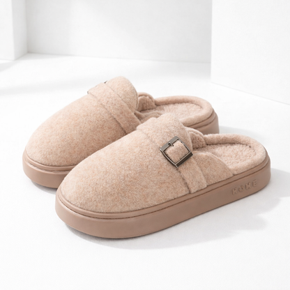 Women's Plush Cotton Mule Slippers