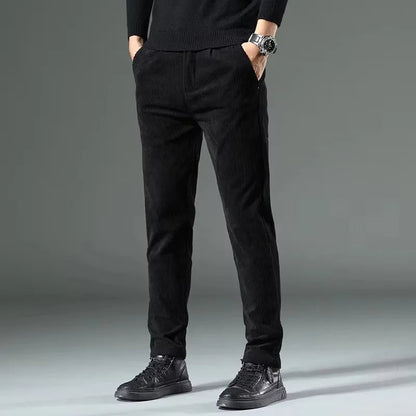 Carello Slim Fit Corduroy Chino Pants